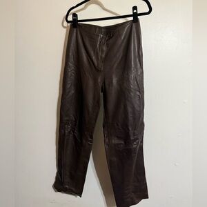 Vintage Peter Cohen Brown Leather Pants